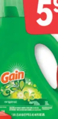 Familiprix GAIN, Laundry detergent, 1,36 litre or Flings, 16 pacs offer