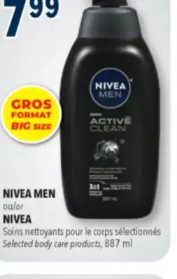 Familiprix NIVEA MEN Selected body care products, 887ml offer