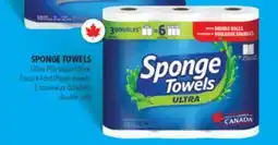 Familiprix SPONGE TOWELS, Ultra Paper towels, 3 doubles/double rolls offer