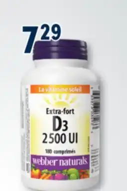 Familiprix Webber Naturals Vitamin D3 Extra Strength tablets offer