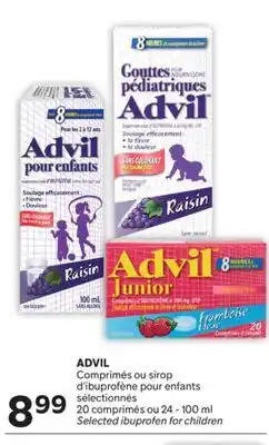 Brunet ADVIL Comprimés ou sirop d'ibuprofène pour enfants sélectionnés offer