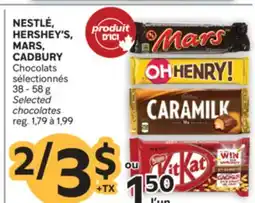 Brunet NESTLÉ, HERSHEY'S, MARS, CADBURY Chocolats sélectionnés offer