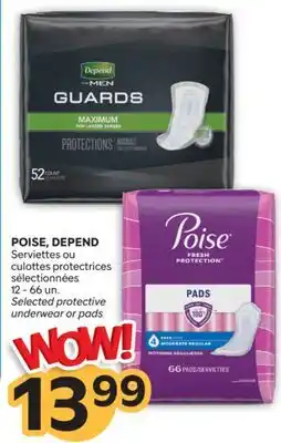 Brunet POISE, DEPEND Serviettes ou culottes protectrices sélectionnées offer
