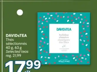 Brunet DAVIDsTEA Thés sélectionnés offer