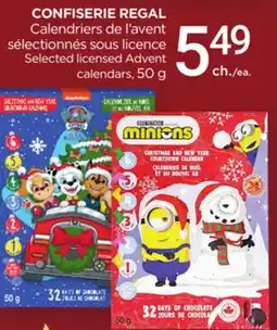 Proxim CONFISERIE REGAL Selected licensed Advent calendars offer