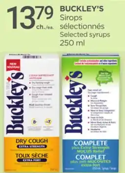 Proxim BUCKLEY'S Selected syrups offer