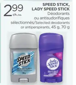 Proxim SPEED STICK, LADY SPEED STICK Déodorants ou antisudorifiques sélectionnés offer