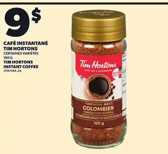 Provigo TIM HORTONS INSTANT COFFEE, 100 G offer