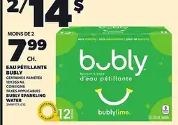 Provigo EAU PÉTILLANTE BUBLY, 12X355 ML offer