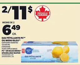 Provigo EAU PÉTILLANTE PCMD OU MENU BLEU, 12X355 ML offer