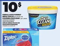 Provigo EMBALLAGES FORMAT MÉGA ZIPLOC 60-270 UN. OU POUDRES OXICLEAN 1,28-1,36 KG offer