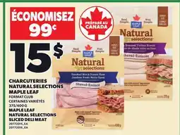 Provigo CHARCUTERIES NATURAL SELECTIONS MAPLE LEAF, 375/400 G offer