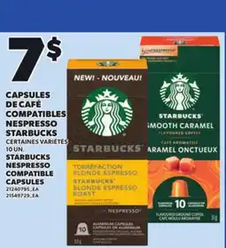 Provigo CAPSULES DE CAFÉ COMPATIBLES NESPRESSO STARBUCKS, 10 UN offer
