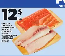 Provigo FILETS DE TILAPIA ASC FRAIS OU FILETS DE TRUITE STEELHEAD offer