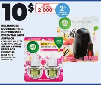 Provigo AIRWICK TWINS REFILLS, 2/20 ML OR ESSENTIAL MIST KITS offer