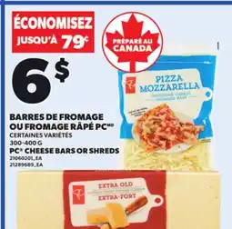 Provigo PC CHEESE BARS OR SHREDS, 300-400 G offer