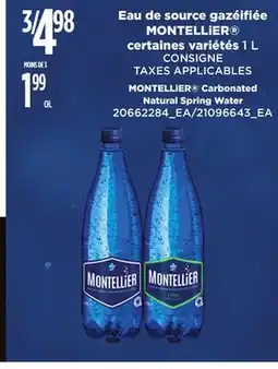Provigo EAU DE SOURCE GAZÉIFIÉE MONTELLIER , 1 L offer