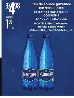Provigo EAU DE SOURCE GAZÉIFIÉE MONTELLIER , 1 L offer