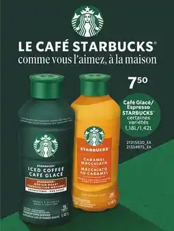 Provigo CAFÉ GLACÉ/ESPRESSO STARBUCKS , 1,18L/1,42L offer