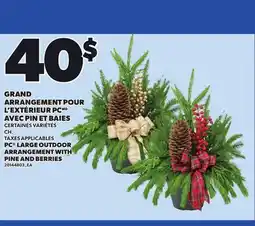 Provigo PC LARGE OUTDOOR ARRANGEMENT WITH PINE AND BERRIES offer
