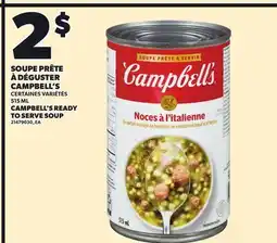Provigo CAMPBELL'S READY TO SERVE SOUP, 515 ML offer