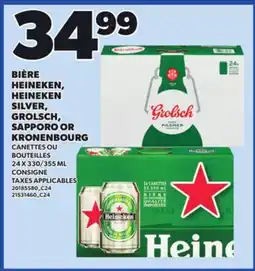 Provigo BIÈRE HEINEKEN, SILVER, GROLSCH, SAPPORO OR KRONENBOURG, 24 X 330/355 ML offer
