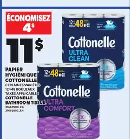 Provigo COTTONELLE BATHROOM TISSUE, 12=48 ROULEAUX offer