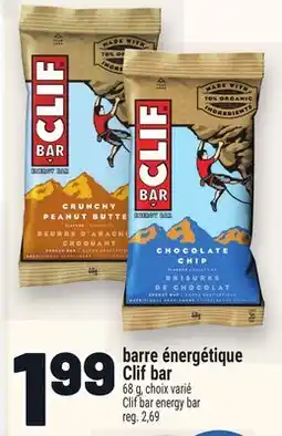 Metro BARRE ÉNERGÉTIQUE CLIF BAR | CLIF BAR ENERGY BAR offer