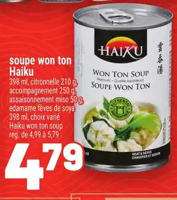 Metro SOUPE WON TON HAIKU | HAIKU WON TON SOUP offer