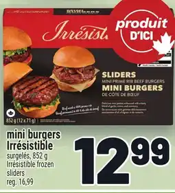 Metro MINI BURGERS IRRÉSISTIBLE | IRRÉSISTIBLE FROZEN SLIDERS offer