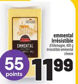 Metro EMMENTAL IRRÉSISTIBLE | IRRÉSISTIBLE EMMENTAL CHEESE offer