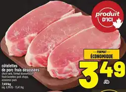 Metro CÔTELETTES DE PORC FRAIS DÉSOSSÉES | FRESH BONELESS PORK CHOPS offer
