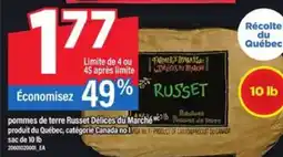 Maxi POMMES DE TERRE RUSSET DÉLICES DU MARCHÉ offer