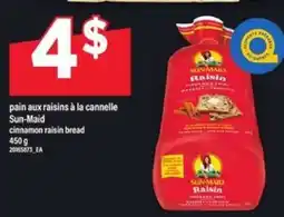 Maxi pain aux raisins à la cannelle Sun-Maid offer