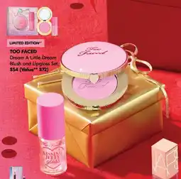 Shoppers Drug Mart Too faced dream a little dream blush and lipgloss set offer