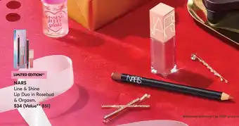 Nars line & shine lip duo in rosebud & orgasm