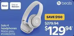 Walmart Solo 4 headphones Matte grey offer