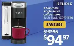 Walmart KEURIG K-Supreme single-serve coffee maker offer
