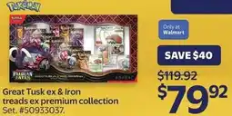 Walmart Pokemon Great Tusk ex & Iron treads ex premium collection offer