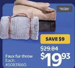 Walmart Faux fur throw offer