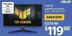 Walmart ASUS TUF 25" gaming monitor offer
