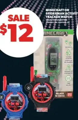 Real Canadian Superstore MINECRAFT OR SPIDERMAN ACTIVITY TRACKER WATCH offer
