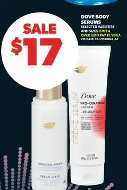 Real Canadian Superstore DOVE BODY SERUMS offer