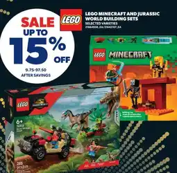 Real Canadian Superstore LEGO MINECRAFT AND JURASSIC WORLD BUILDING SETS offer