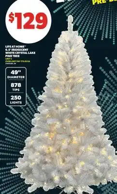 Real Canadian Superstore LIFE AT HOME 6.5' IRIDESCENT WHITE CRYSTAL LAKE PINE TREE offer