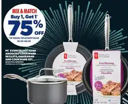 Real Canadian Superstore PC EVERSTRONG HARD ANODIZED COOKWARE SKILLETS SAUTE PANS AND COOKWARE SET offer
