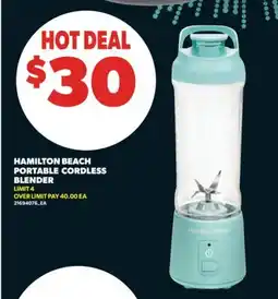 Real Canadian Superstore HAMILTON BEACH PORTABLE CORDLESS BLENDER offer