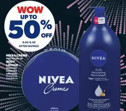 Real Canadian Superstore NIVEA CREME, 400/300 ML OR BODY LOTION 1 L offer