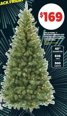 Real Canadian Superstore LIFE AT HOME 7' MICRODOT MIRROR LAKE PINE TREE WITH COLOUR CHANGING LIGHTS AND 10 FUNCTIONS offer