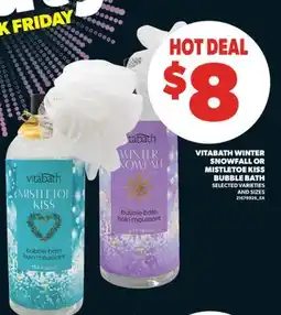 Real Canadian Superstore VITABATH WINTER SNOWFALL OR MISTLETOE KISS BUBBLE BATH offer